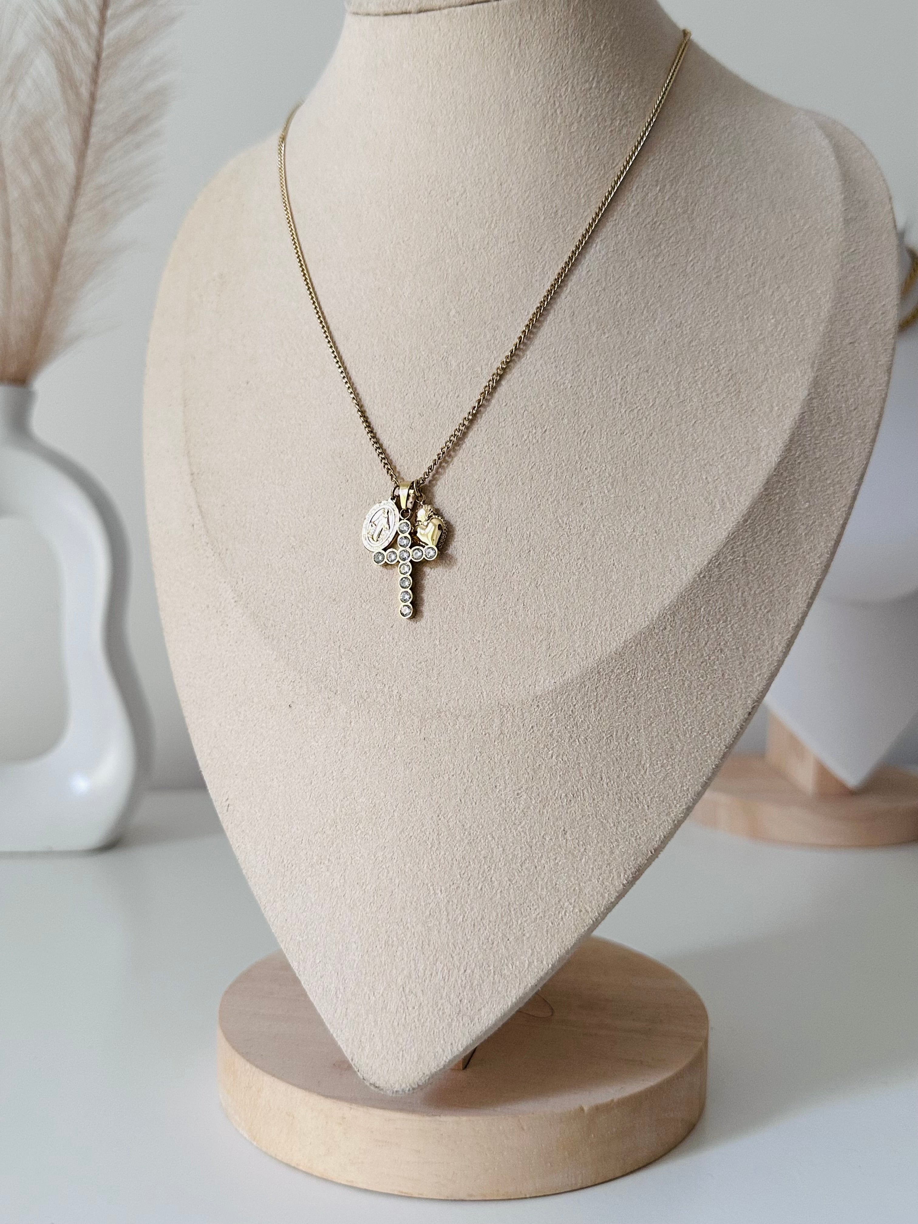 Collana triplo charms