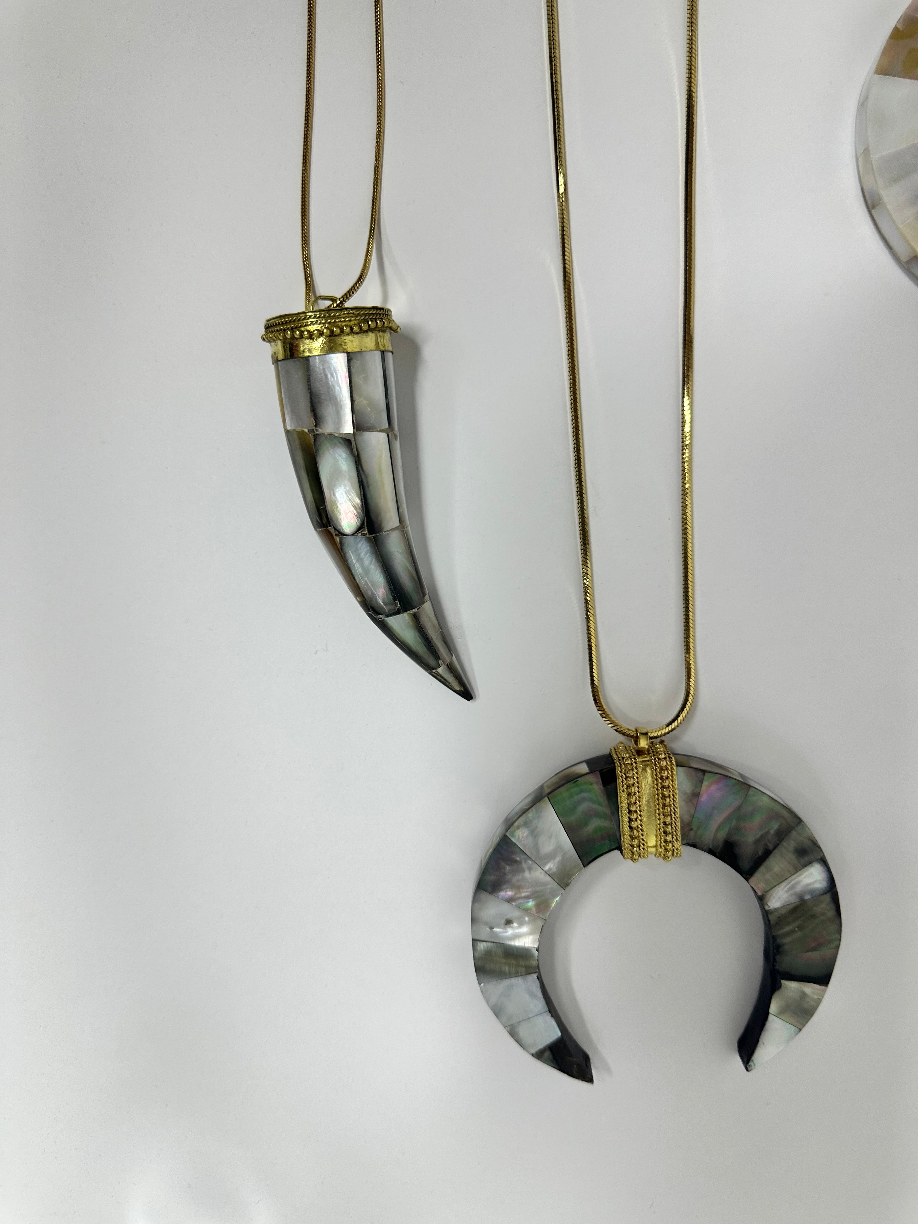 Corno in madreperla argento