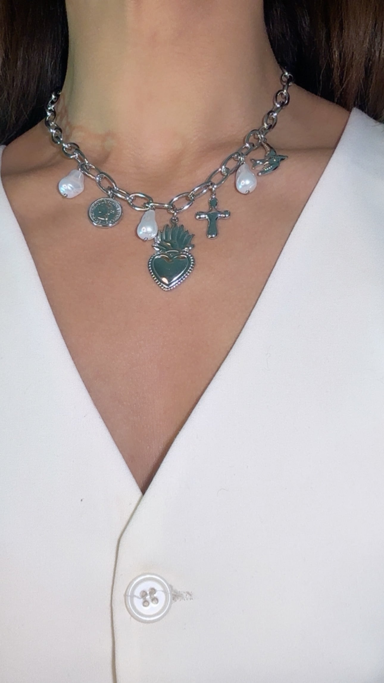 collana maxi cuore sacro